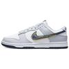 Мужские кроссовки Dunk Low 3D Swoosh белые чернено-синие Volt DV6482-100