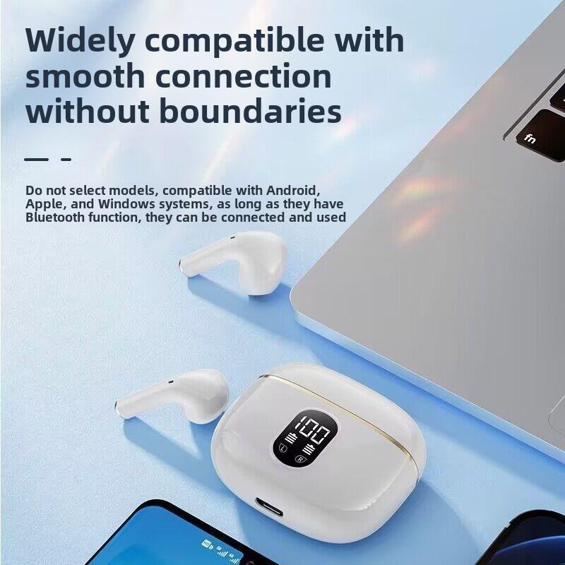 X87 Wireless Bluetooth 5.4 Earbuds, TWS Stereo In-Ear Headphones with Long Battery Life and Noise Cancelling