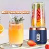 Electric Juicer Cup Portable USB Multifunction Double Cup Juicer Fruit Blender Milkshake Juice Cup Smoothie Blender Mini Blender