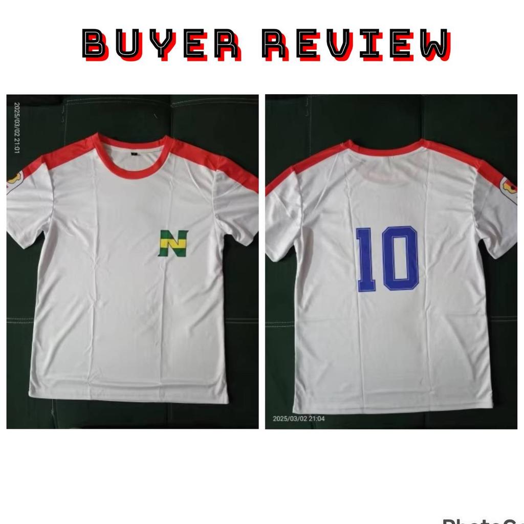 Футболка Captain Tsubasa Atom Hutton Football, футболка с изображением японского косплея, мультяшная анимация, дышащая, быстросохнущая, винтажная, с коротким рукавом, униформа