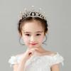 New Korean Version of Luxury Crystal Handmade Crown Crystal Princess Children's Headwear Birthday Crown High-end Crystal Crown