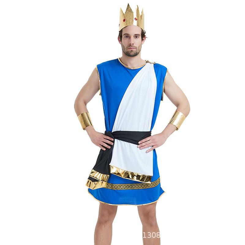 Halloween Cosplay Costume Ancient Greek Roman Egyptian Zeus Princess Stage Performance Fancy Dress