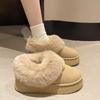 Низкие и плюшевые толстые теплые зимние сапоги, ботинки на одну ногу, зимние короткие сапоги, хлопковая обувь