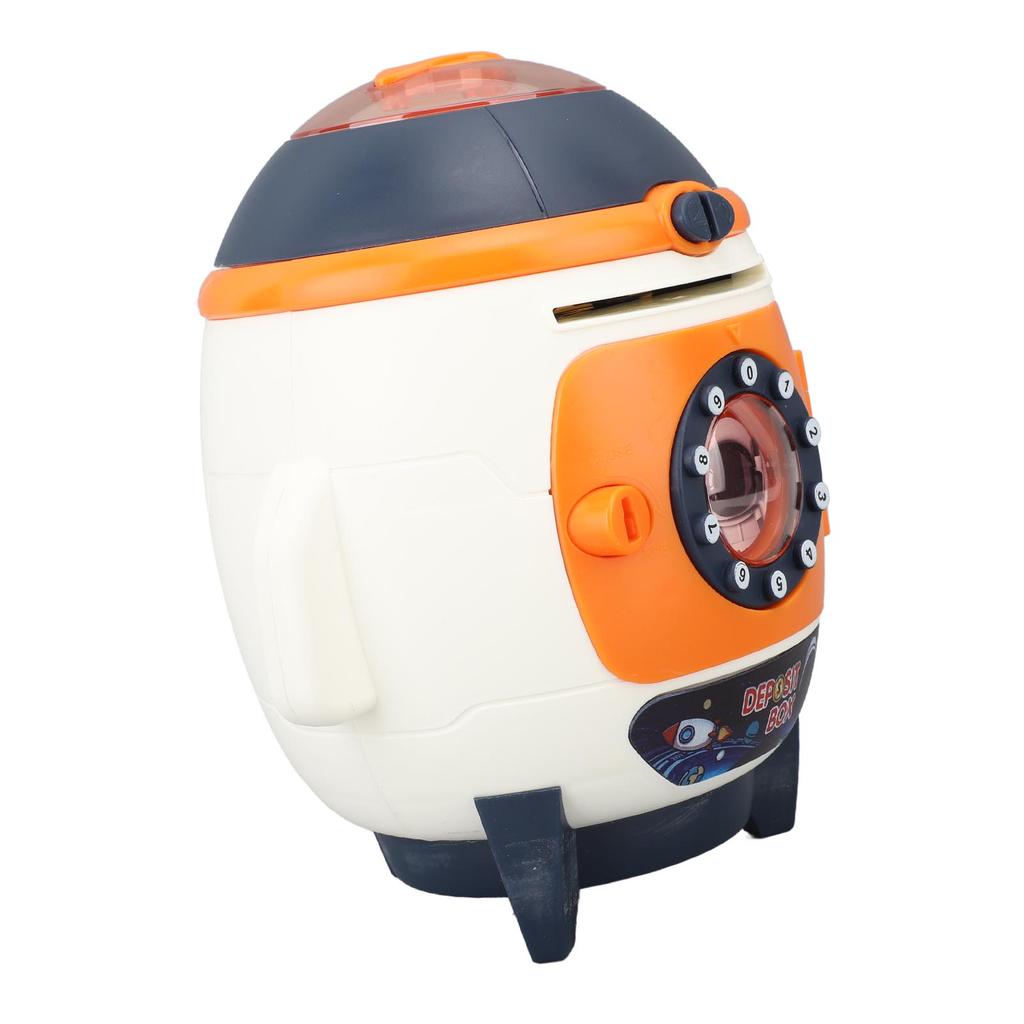 Piggy Bank Rocket Look Lighting Effect Large Capacity Password Money Saving Box for Kids for Home