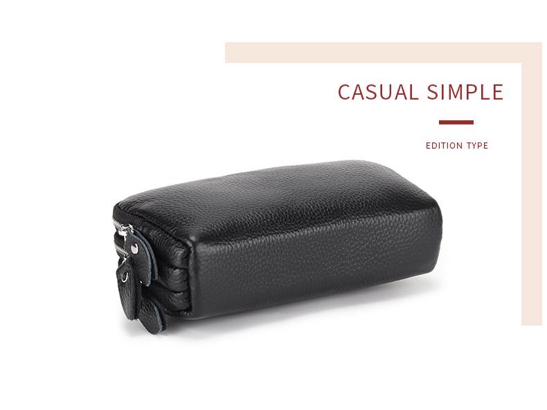 Очень большой женский клатч из коровьей кожи: Трехслойный кошелек-браслет на молнии и кожаный кошелек для телефона из натуральной кожи.