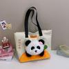 Panda Plush Bag With Zipper Closure For Daily Use And Cute Cartoon Style