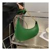 Stylish Mid-sized Crescent Handbag For Women 2024 Simple Urban Pu Leather Bag