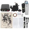 Body Art 10 Wrap Coil Tattoo Machine 3RL 5RM Tattoo Needle Tattoo Practice Tattoo Tools Kit 90‑265V