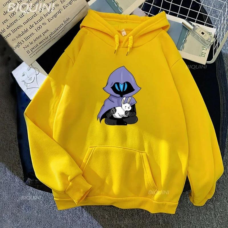 Omen VALORANT Hoodie Men Sweatshirt Vintage HIP HOP Clothes for Teens Harajuku Lounge Wear Cartoon Printed Velvet Anime Hoodies & Sweatshirts Men’s