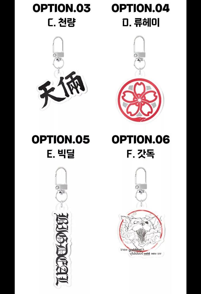 Официальный мерч LOOKISM Акриловый брелок с логотипом команды, Сделано в Корее (03. Чхонлян)