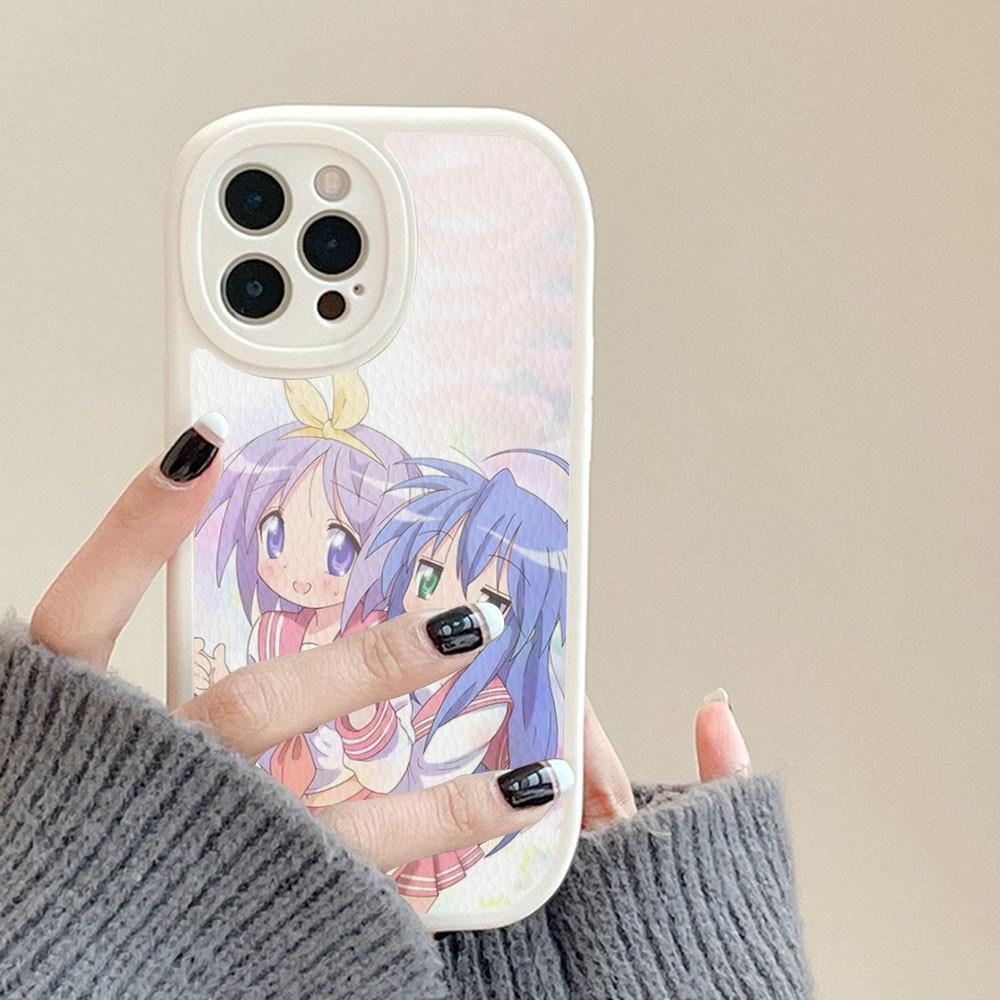 Аниме девушка Lucky Star Чехол для телефона Жесткая кожа Для iPhone 16 15 14 13 12 Mini 11 14 Pro Max Xs X Xr 7 8 Plus Fundas
