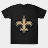 Мужская черная футболка с принтом Логотип Saints Football Печать на бумаге для трансфера без вырезания Хлопковая футболка