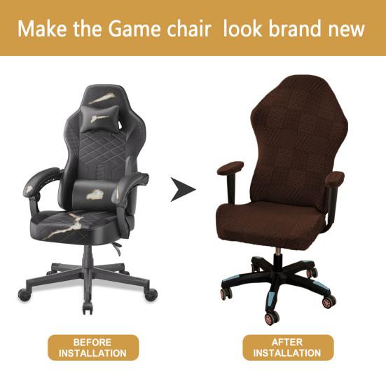 Чехол на эластичное компьютерное кресло, чехол на игровое кресло с защитой подлокотников, чехол на стул с цветочным узором для домашнего офисного компьютерного кресла