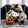 1pc Witch Hello Kitty Blanket, Seasonal Universal Home Decorative Throw Blanket for Room, Living Room, Travel, Camping, Car Blankets, Beach, Office Na