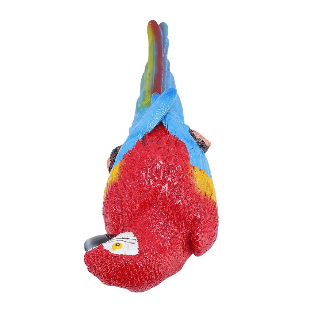 Parrot Wall Decoration Realistic High Strength Resin Flat Back Design Hanging Parrot Decor for Garden