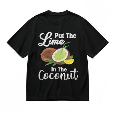 Женская удобная дышащая классическая футболка PUT THE LIME IN THE COCONUT с принтом