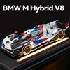 1/24 BMW M Hybrid V8 Super Racing Металлическая модель автомобиля Звук и свет Детская игрушка Коллекционная вещь Подарок на день рождения