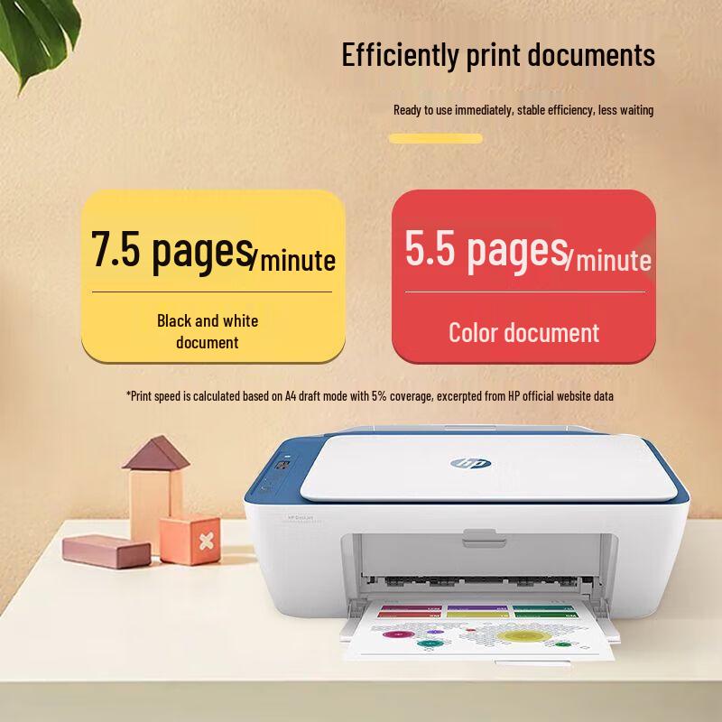 HP DJ 2822 Wireless Color Inkjet Multifunction Printer CN plug (adapter included)