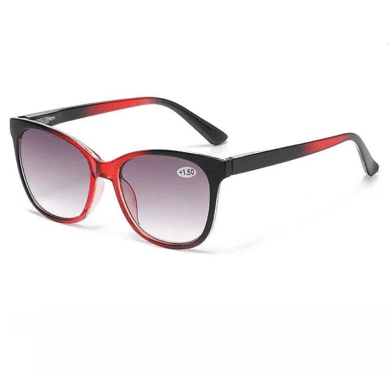 Нейтральные модные очки для чтения «кошачий глаз» градиентного цвета, очки для пресбиопии для женщин, ретро, большая оправа, очки для защиты от синего света