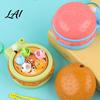 Kids Fishing Toy Hamburger Magnetic Keychain Rotatable Board Game with Keyring Keyring Backpack Handbag Schoolbag Charm Keychain Pendant Portable
