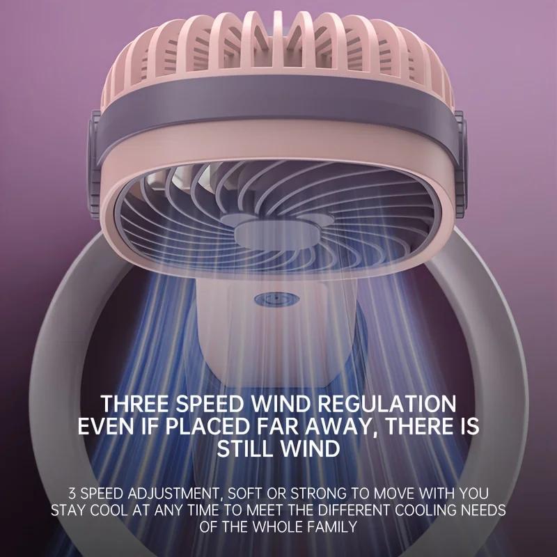 1800mah Mini Portable fan,USB Electric Fan 3 Speeds Rechargeable Portable Fan Eyelash Hand Fans for Room Camping Supplies Neck