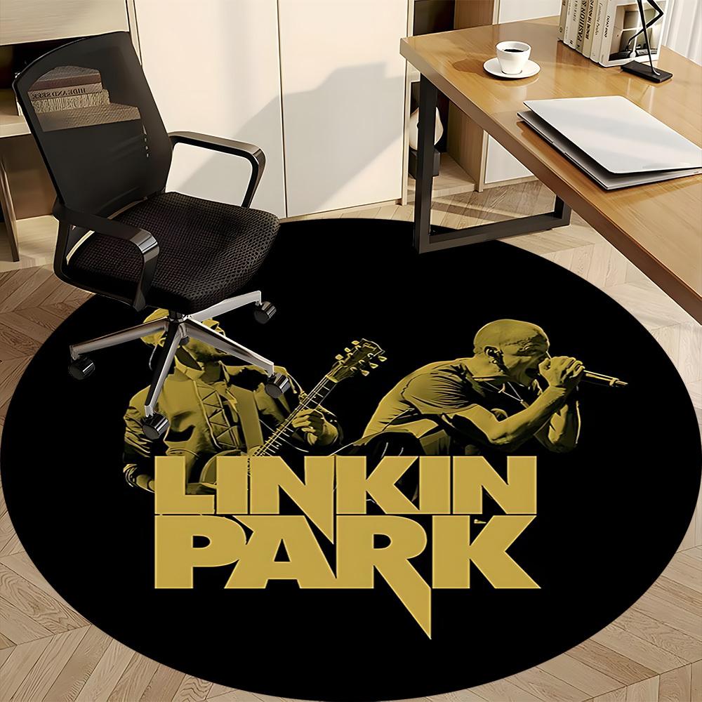 1pcMusic Linkin Papk Band Office Round Area Rug, Indoor Mat Suitable For Office,Bedroom Living Room Home Decor, Room Deco a0928157