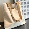 Women's Tote Bag Canvas Sewing Thread Large Capacity Advanced Sense Handbag Convenient Practical Female's Shopping Bag