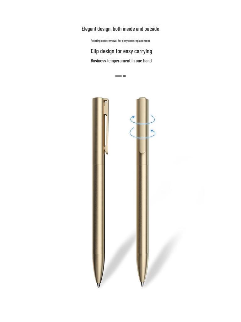 Вращающаяся металлическая гелевая ручка Beifa - черная 0,5 мм, стильный фирменный подарок