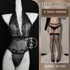 Transparent lace temptation onesie sexy underwear neck mesh charm perspective suit hot bed set