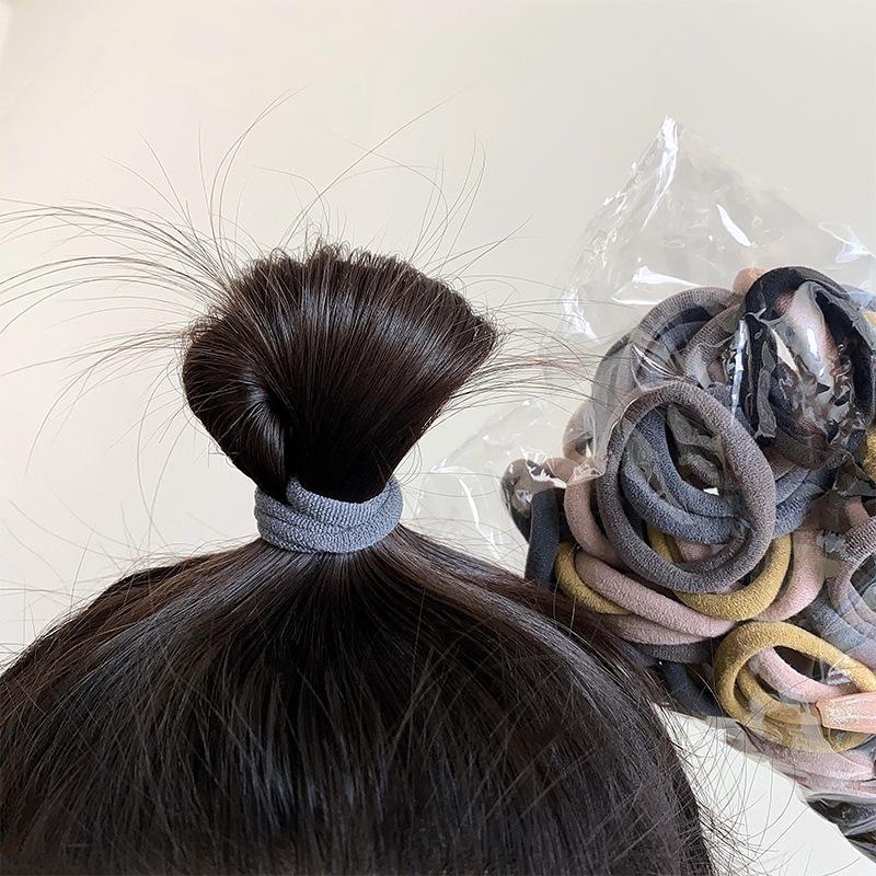 Высокоэластичные однотонные резинки для волос для женщин – прочные, стильные резинки для хвостиков