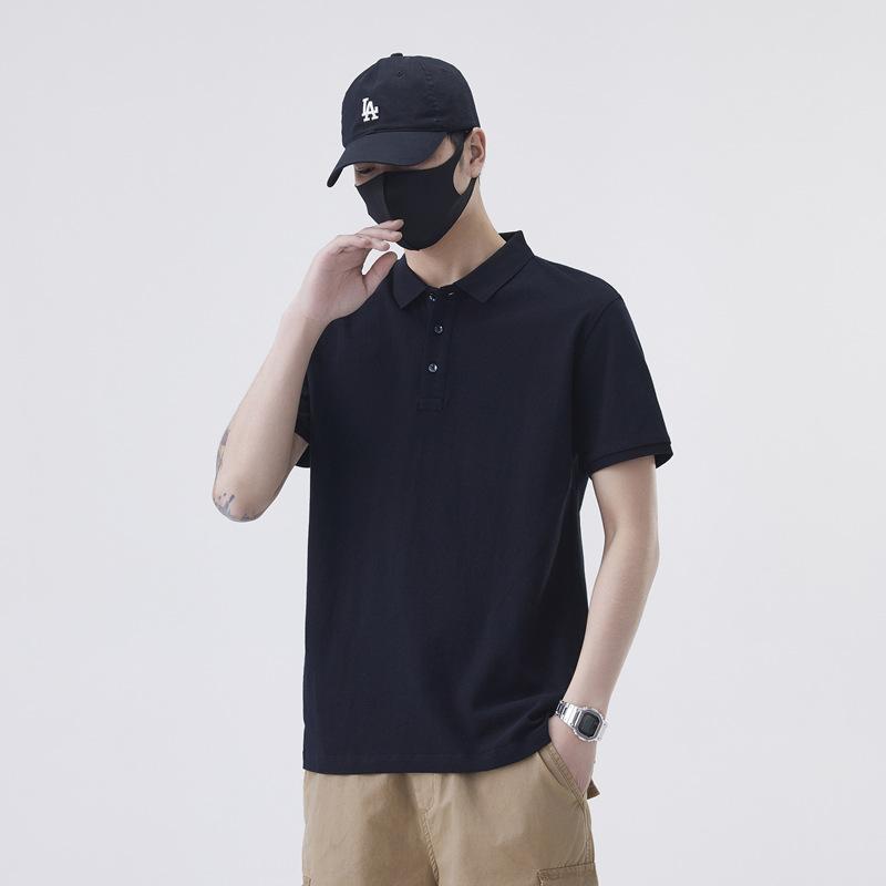 Новая летняя рубашка поло с лацканами, с коротким рукавом, свободная, на пуговицах, однотонный топ, с коротким рукавом