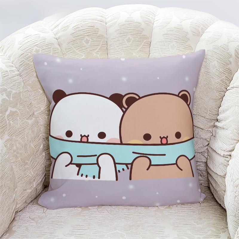 Милые наволочки с принтом панды Бубу и Дуду, домашний декор, кавайная мультяшная анимация, наволочка для диванной подушки, наволочки для спальни