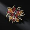 Роскошная брошь-цветок Женская булавка Аксессуары для костюма Драгоценность Кристалл Простая брошь-подсолнух