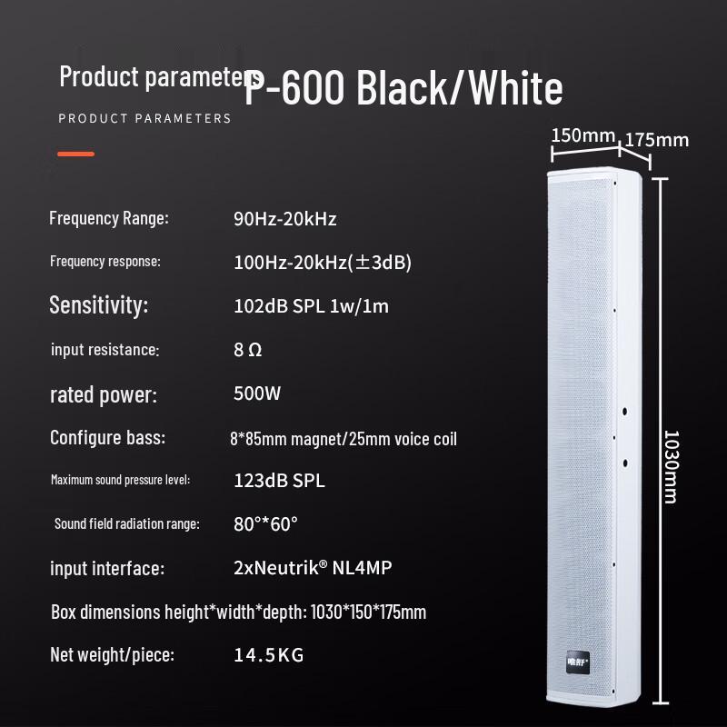 Weishu Professional Indoor Line Array Speakers & Brackets