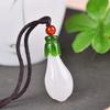 Natural Nephrite White Jade Flower Necklace Women Fine Jewelry Genuine Chinese Hetian Jade Orchid Flower Pendant Amulet Necklace