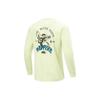 Li Ning Badfive Letter Pattern Printed Quick-Dry Long Sleeve T-Shirt Men Tops Jade-Green ATLU021-1