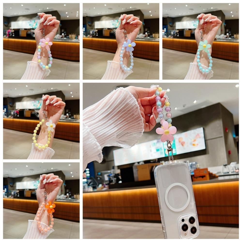 Pendant Mobile Phone Bead Chain Wrist Strap Mobile Phone Lanyard Bead Phone Charm Strap  Key Chain