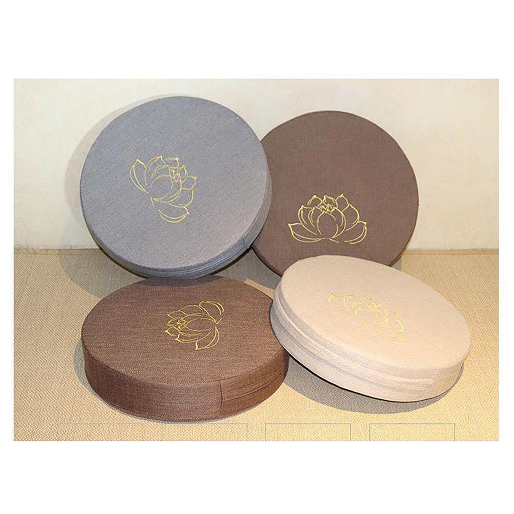 Подушка для медитации, круглая, жесткая, из хлопка и льна, съемная, моющаяся, удобная, напольная подушка, коврик