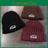 Knitted Unisex Warmth Beanie Hat With Letter Embroidery For Autumn Winter Wear