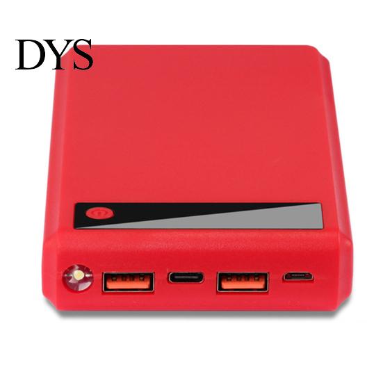 Корпус-бокс для Power Bank своими руками, со светодиодным цифровым дисплеем, большой емкости, двойной USB, Micro Type-C, без пайки, съемный, быстрая зарядка, с мощным фонариком