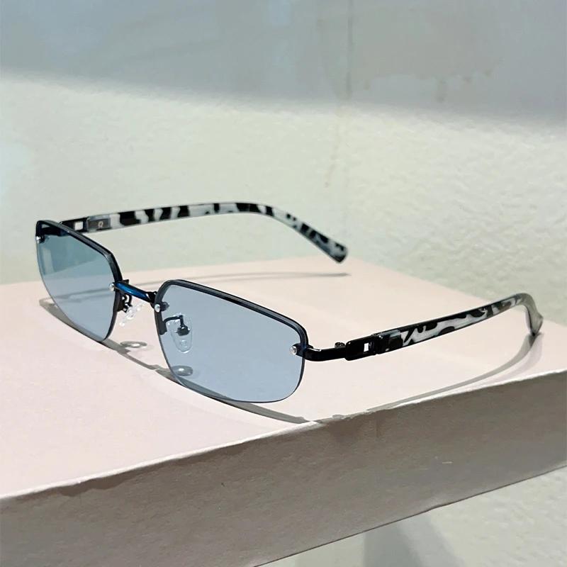 KAMMPT Безрамные Солнцезащитные Очки Мужские Женские Однотонные Винтажный Дизайн Модные Повседневные Уличные Солнцезащитные Очки