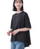 INDIVI Cut and Sewn Design Blouse 12713603 Black Size 38 [Backless] T-Shirt Women's (019) (M)