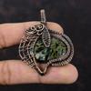 Copper Seraphinite Pendant Copper Wire Wrapped Pendant Handmade Unique Pendant Wire Wrapped Jewelry Pendant For Gift Gemstone Copper Jewelry