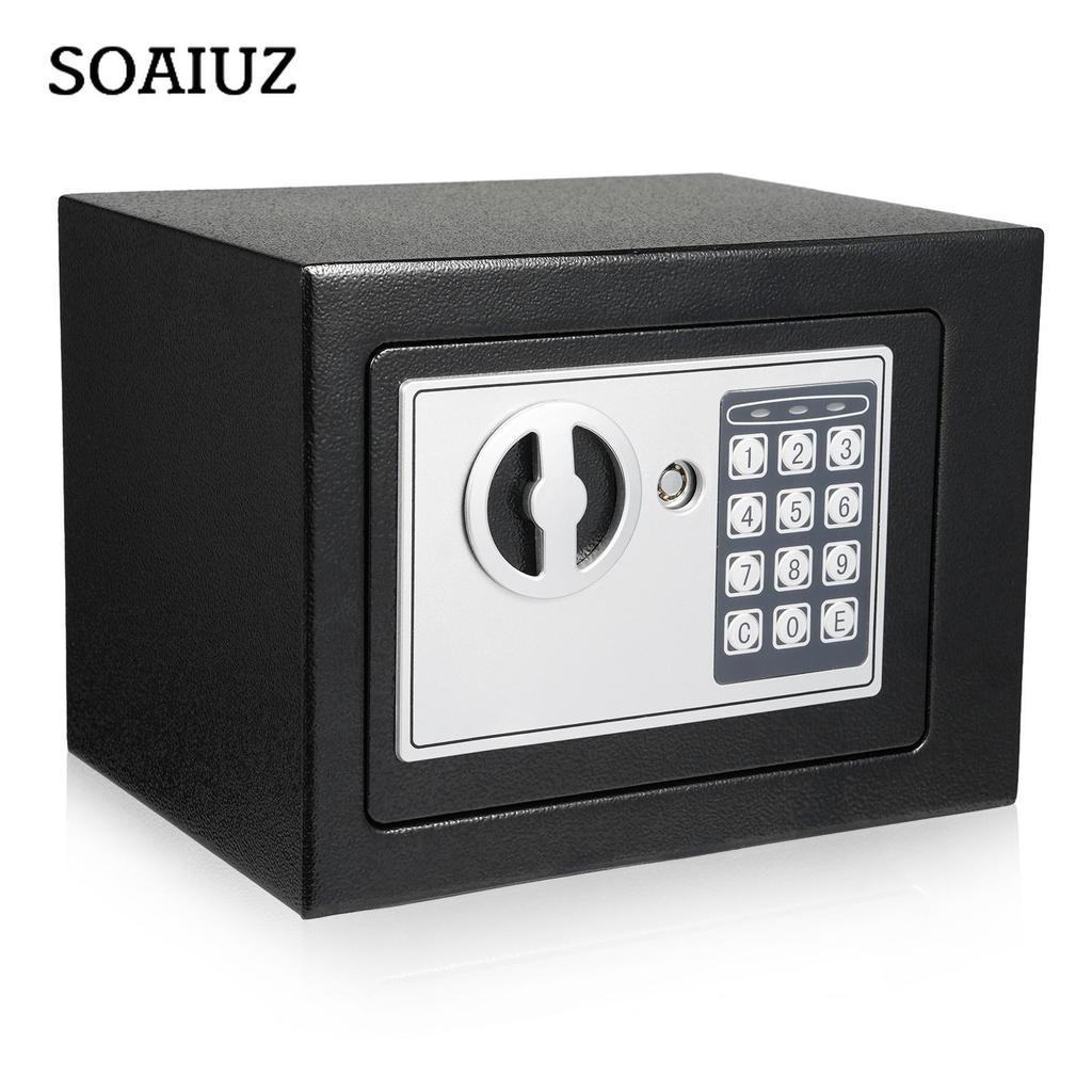 Домашние сейфы Bisofice, огнестойкая водонепроницаемая коробка с клавиатурой и 2 запасными ключами, цифровая домашняя безопасность