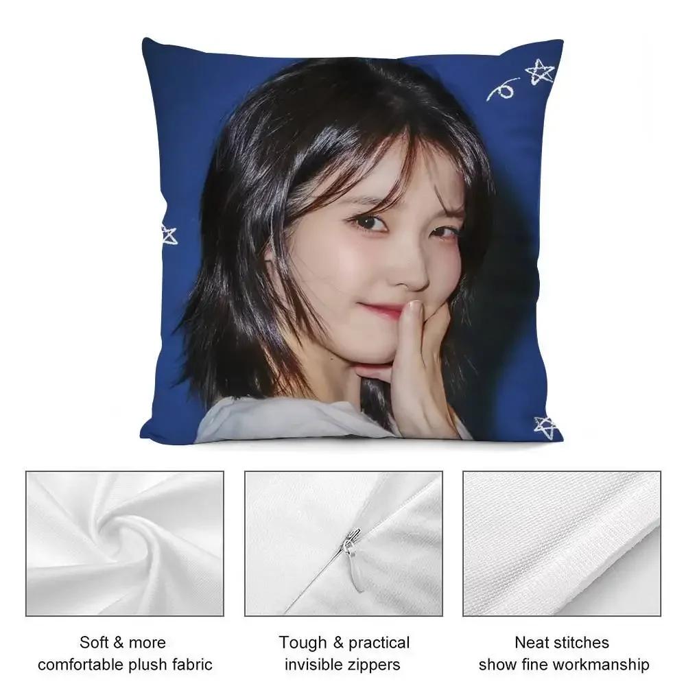 Kpop I-IU Милая наволочка Короткий плюш Двусторонняя печать Квадратные наволочки для диванных подушек Домашний декор для подушек