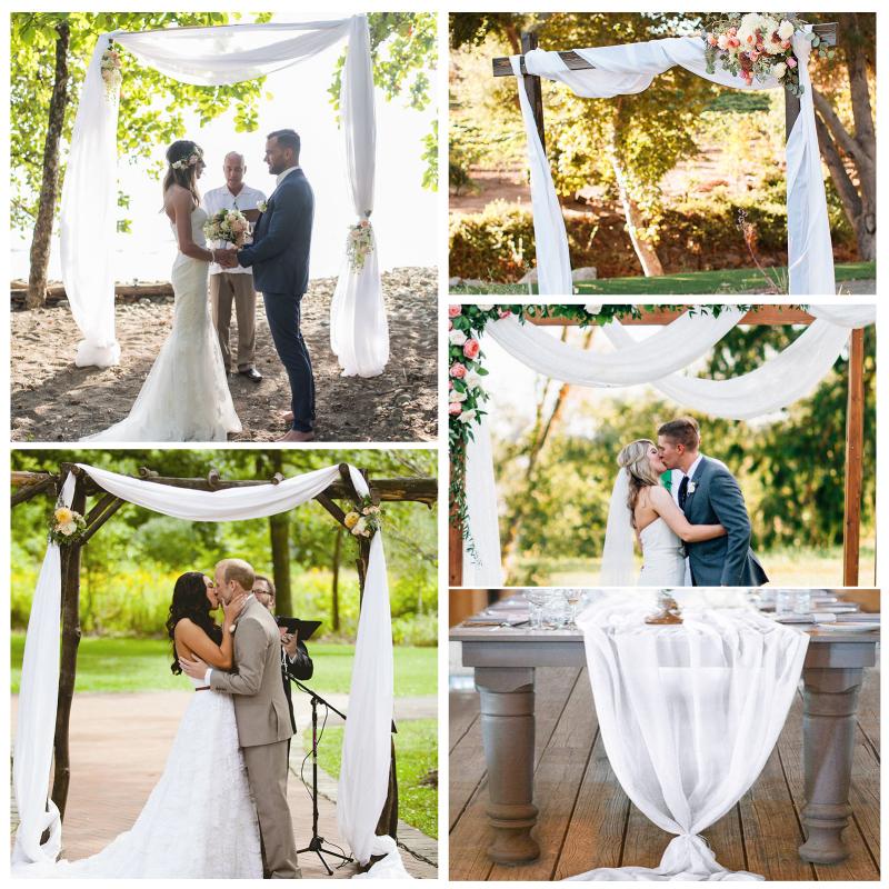 2 шт. эластичные снежно-марлевые шифоновые шторы для свадебной арки, ругающийся фон, фотосъемка