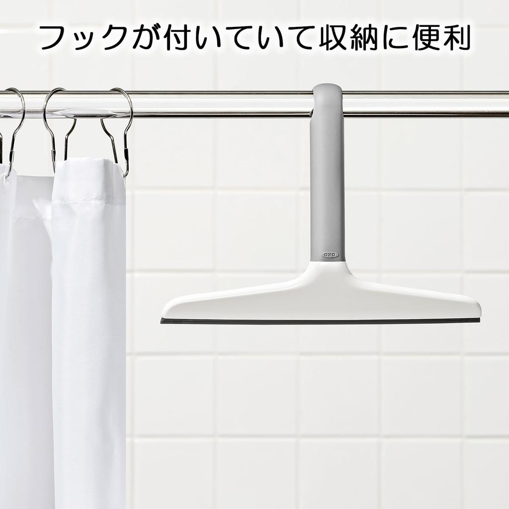 OXO Water Bathroom Window Drainer, Wiper, Cleaner, Multi-Squeegee