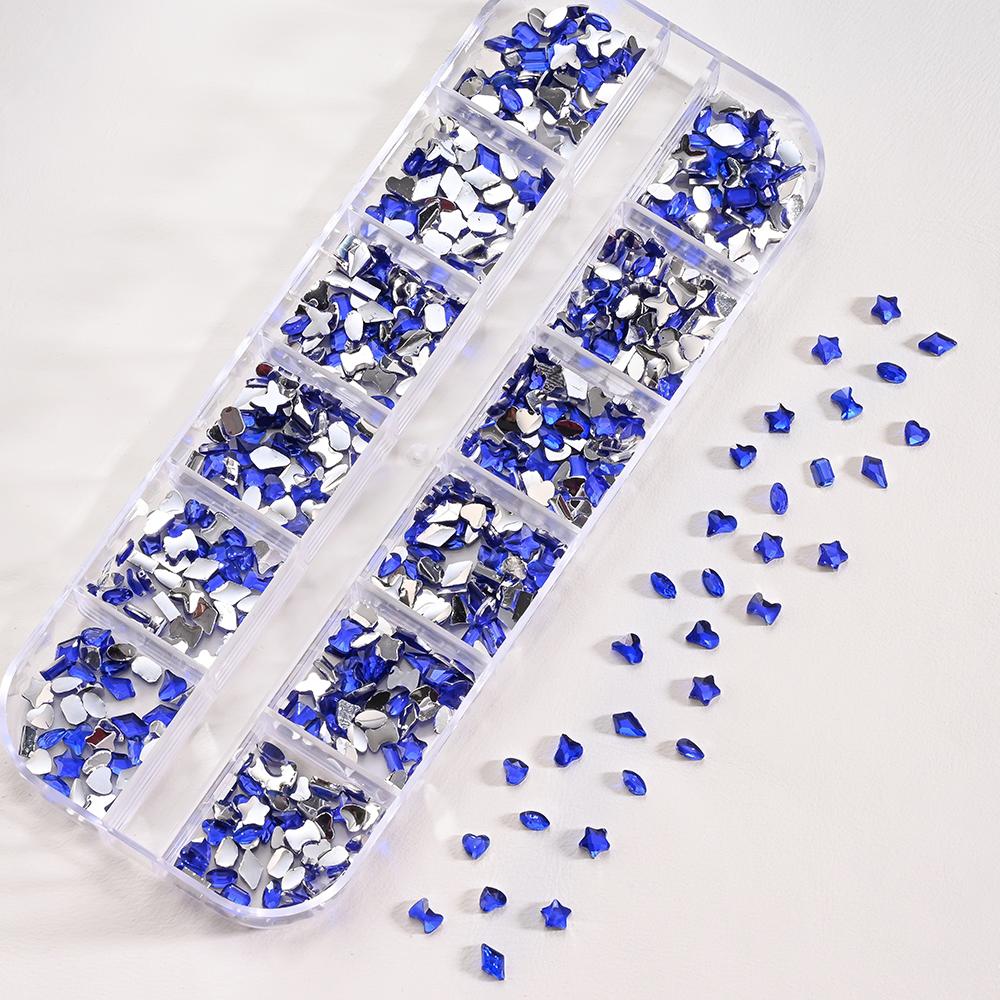 About 3000 Pcs Pearl+steel Balls Set Nail Charm White Half Round Pearl 1/1.2mm Steel Ball DIY Fairy Nail Art Jewelry Accessories