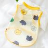 Spring and Summer Dog Cartoon Cute Colorful Small Animal Mesh Vest Medium and Small Dog Teddy Cat Pet Clothes