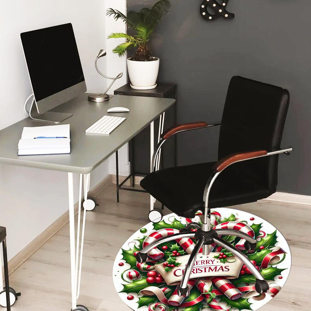 Merry Christmas Office Chair Mat Rug Nonslip Christmas Gifts Carpet Floor Mat Design For Home Gift Living Room Bedroom Office Decor